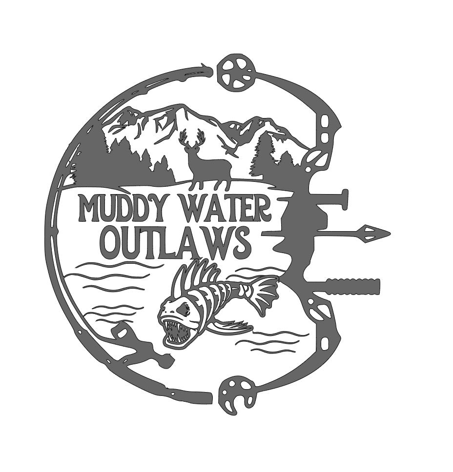 Sticker Muddy Water Outlaws origonal