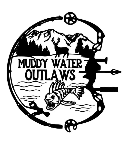 Sticker Muddy Water Outlaws origonal